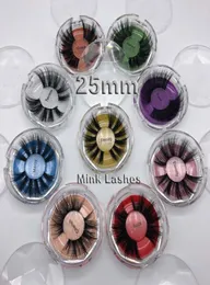 25mm long Mink eyelashes False Eyelashes Natural Long Fake Eye lashes 25mm Mink Lashes 3D Mink Eyelashes Private logo4434657
