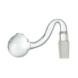 Queimador de óleo masculino de 14 mm com tigela de cabeça enorme de 30 mm - QuartzPro curvado acessório para cachimbo de vidro pirex curvado