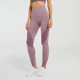 Yoga-outfits Hoge taille Naadloze sport-workoutlegging Dames Buikcontrole Gymtraining-legging Ademende fitnessbroek van mesh