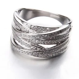 Choucong Cross Jewelry Pierścień zaręczynowy Zestaw Zestaw Zestaw 150pcs Diamond White Gold Wedding Pierścień dla kobiet330N