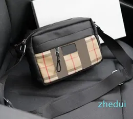 7A quality Vintage Check and Leather Shoulder Bag Luxury camera totes classic nylon TB handbags Designer Women's men