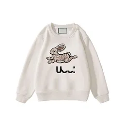 2023 New Designer Kids Clothing Boys Girls G Letters Cotton Hoodie Baby Cartoon Rabbit Print Sport Suits Fashion Chidlren Outwear Esskids CXD2310273