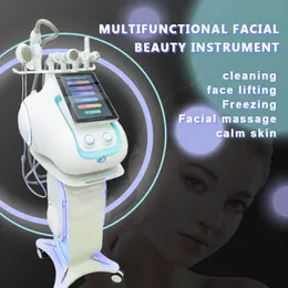 Desiktop silna moc skóry przeciwbaszynowe urządzenie 6 uchwytów do głębokiego oczyszczania twarzy kosmetyki resztkowe usuwanie atomizowanego jonu ozonu + lodowe bieguny + vortex Water Beauty Machine