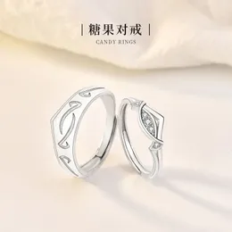 Wedding Rings Liming original design s925 sterling silver couple ring fashion simple personality candy pair ring summer jewelry wholesale 231027