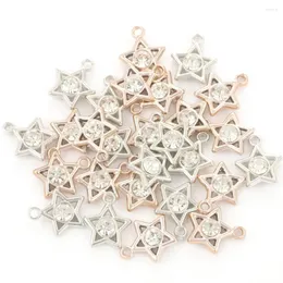 Pendant Necklaces 20pcs 17x14mm Star CCB Necklace Plastic Charms Pendants For Jewelry Making Handmade Diy Bracelet Accessories Wholesale