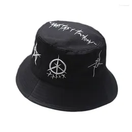 Berets 2023 moda algodão graffiti balde chapéu dobrável bacia ao ar livre rua hip hop accessoires