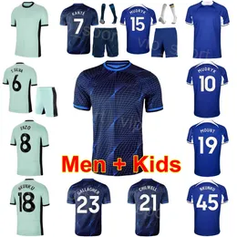 Club Kids Man Soccer 27 Malo Gusto Jersey 25 Moises Caicedo 16 Lesley Ugochukwu 6 Thiago Silva 7 Raheem Sterling 1 Robert Sanchez Football Shirt Kits 23-24 QieErXi