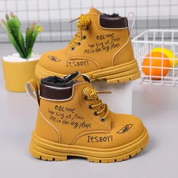 Boots Autumn Winter Kid Boys Ankle 2024 Fashion Designer Children Sneakers Plush Warm Kids Snow Boot Shoes For Boy Girl