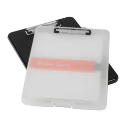 Clipboards A4 Plastic Storage Clipboard Box File Document Clip Case Students Teachers Utility Stationery Tool Office Professional Supplies 231027