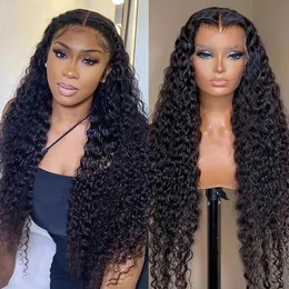 Synthetische Perücken Mstoxic Deep Wave Frontal Wig 13x4 13x6 HD Transparent Curly Lace Front Human Hair Glueless Ready To Wear And Go 231027
