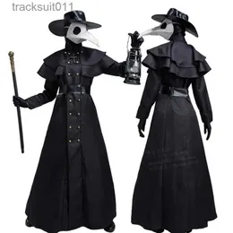 Costumi Anime Halloween Coppie Dottore della Peste Come Medioevo Guerra Infermiera Uccello Becco Tutina Cosplay Fancy Party Dress Steampunk Priest L231027