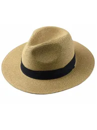 Ampla borda chapéus balde grande tamanho panamá senhora praia palha chapéu homem verão sol boné mais fedora 5557cm 5860cm 6164cm 231027