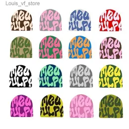 Bonnet / Skull Caps Nouveau populaire tricoté Streetwear Westwood Beanie Jacquard personnalisé Beanie Y2k acrylique Hip Hop Mea Culpa chapeau casquettes T2301027