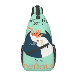 Seesäcke „My Friend Is A Cockatoo“-Brusttasche, modern, langlebig, für Reisen, schönes Geschenk, in mehreren Stilen