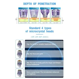 Dicas de cartucho de agulha para 2 em 1 Morpheus 8 profissional radiofrequência ouro micro agulha pele levantamento e aperto acessórios de máquina anti-envelhecimento485