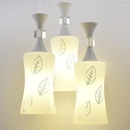 Kolye lambaları Led 3light Crystal Lights Yemek Odası Cam Yemek Lambası 110-240V
