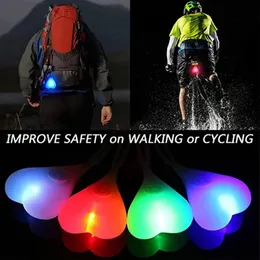 Cykelbelysningar cykelbollssilsilikonlampa Creative Bicycle Waterproof Cykel Seat Bakre ägglampa Natt Ridning Cykel LED Röd varningslampa 231027