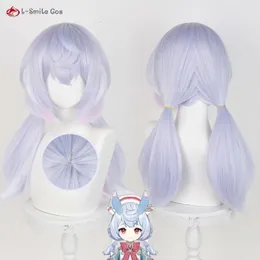 Catsuit Costumes Genshin Impact Fontaine Sigewinne Cosplay 55 cm Light Purple Highlights Pink Anime Wig Heat Resistant Hair Party Wigs