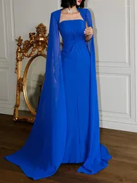 Abiti casual WQJGR S Party Evening Donna Senza spalline Blu Spalla Piega Banchetto Maxi Matrimonio per donna