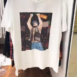 남성 여성 삭제 록 참석의 날 티 힙합 랩 랩 투어 짧은 슬리브 티셔츠 고품질 기질 느슨한 캐주얼 210o