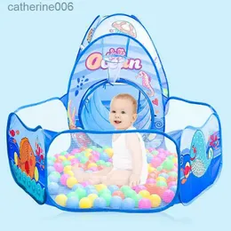 Baby Rail Baby Portable Playground Playpen for Kids Tält Ball Pit Large With Crawling Tunnel Children Park Camping Pool Tent Giftl231027