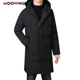 Men's Down Parkas Fashion Male Winter Thick Casual Jacket Overcoat Hat Warm Long Windbreaker Classic Windproof Business Hombre 231026