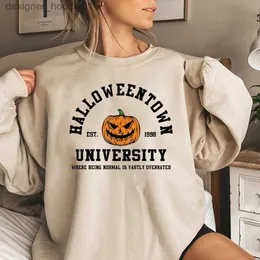 Męskie bluzy bluzy vintage Halloweentown Bluza Halloweentown EST 1998 Pullower Funny Halloween Town Fall Bluies Dypina Halloween Bluza L231