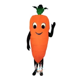 Traje de mascote de desenho animado de cenoura de Halloween terno de festa vestido de roupa adulta