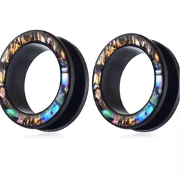 Acryl Ohr Tunnel Plugs Shellhard Shell UV Ohrring Messgeräte Stretching Body Piercing Schmuck Ohr Expander 70 Stück 7 Größen301t