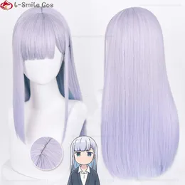 Catsuit Costumes Anime San Wa Hakarenai Ahareren Reina Cosplay 60cm długość prostego gradientu włosy odporne na imprezowe peruki + Wig Cap