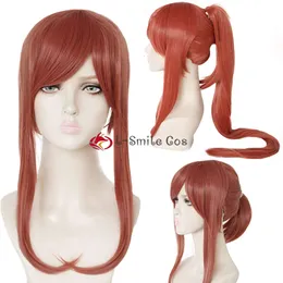 CATSUPT Kostymer Anime Doki Literature Club DDLC Monika Long Cosplay Heat Motent Synthetic Hair High Quality Wigs + Free Wig Cap