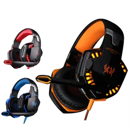 Kotion Each G2000 Stereo Headsets with 3.5mm Plug Microphone Gaming Heaphones for PC Computer PS4 Xbox Laptop Notebook Noise Cancelling Metal Bracket Big Earmuff