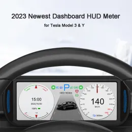 Tesla Model 3 Y HUD Screen Multifunktion Dashboard Cluster 6.2 '' HD LCD -mätare Tesla Car Modification Head Up Display