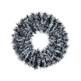 Decorative Flowers Christmas Striped Wreath 42cm Shopping Mall El Decoration Pendant Snow Flake