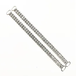 10pcs 2rows 16 5cm Big Crystal Rhinestone Bikini Connectors Buckle Buckle Metal Stain for Swimming Wear Bikini Decoration Decors280Z