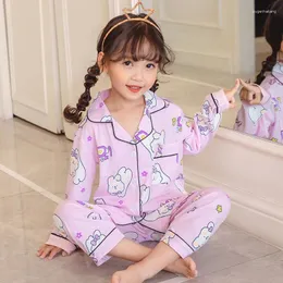 Ensembles de vêtements automne dessin animé garçons et filles dans la maison ensemble pyjama pour enfants à manches longues printemps