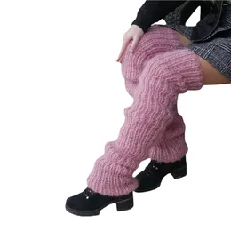 جوارب النساء عالي الجودة الشتاء للسيدات غير الرسمي للحياكة الدافئة الساق الموضة الصلبة ملحقات جورب لوليتا