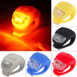 Bike Lights Bicycle headlights silicone bicycle headlights waterproof bicycle lights LED flashlight tail lights for delivery 231027