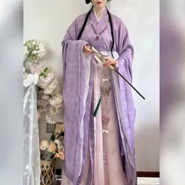 Scenkläder 4st halloween kostymer för kvinnor hanfu set kimono skjorta veckad kjol gradvis forntida kläder kinesiska folkdans