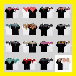 Designer-T-Shirt Sommer Herren Damen Druck Bunte Feder Winged T-Shirt Luxus Lässige Reine Baumwolle Lose Top Paar Sweatshir Größe S-XL