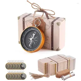 Party Favor DHL UPS 100Set Wedding Guest Gift Ideas Candy Box Shower Compass Travel Souvenirs Nautical Theme Supplies