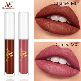 Lip Gloss Glaze Velvet Matte NonStick NonFallout Hides Lines Finish NonSticky Maple Red Soybean Sand Lipstick Makeup 231027