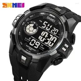 Orologi da polso SKMEI Giappone Movimento digitale Cronometro Orologi sportivi Uomo Casual Display retroilluminato Orologio da polso impermeabile da 5 bar Allarme data