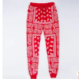 2017 Hip Hop Jogger Sweatpants Men's Casual Harem Pants Unisex Streetwear Cotton Joggers Red Blue Bandana Pants 92001209s