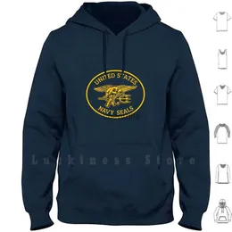 Mäns hoodies tröjor U.S. Navy Seals / Seal Hoodie Long Sleeve Us Special Forces Team S E A L AR 15 M4 M 16 Vapen YQ231027