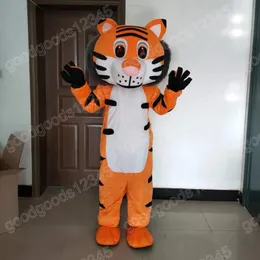 Costumi mascotte tigre di Natale Vestito da festa operato da Halloween Personaggio dei cartoni animati Carnevale Natale Pubblicità Costume da festa di compleanno Vestito unisex