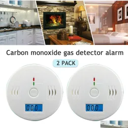 Alarm Accessories 2Pcs Co Carbon Monoxide Detector Alarm Gas O Warning High Alert Security Drop Delivery Security Surveillance Securit Dhgpj