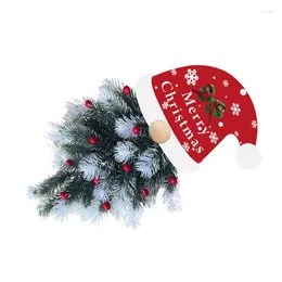 Декоративные цветы H55A Рождественский светодиодный лестничный венок украсит ваш дом праздничной атмосферой Восхитительные украшения из сосны