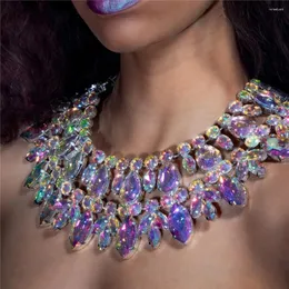 Statement Rhinestone Choker Necklace Bridal Wedding Jewelry