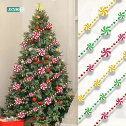 Decorazioni natalizie 2,4 metri Caramelle colorate Ciondolo Ghirlanda Ins Serie nordica Dolci Palla Stringa fatta a mano Vivaio Camera dei bambini Decorazione dell'albero di Natale 231027